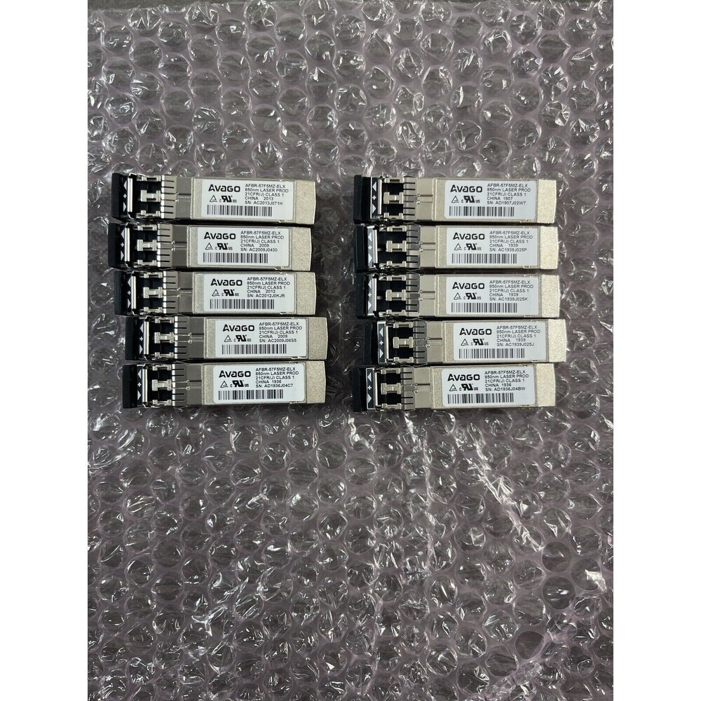 Avago AFBR-57F5MZ-ELX 16GB SFP+ FC SW Optical Transceiver Lot Of 10